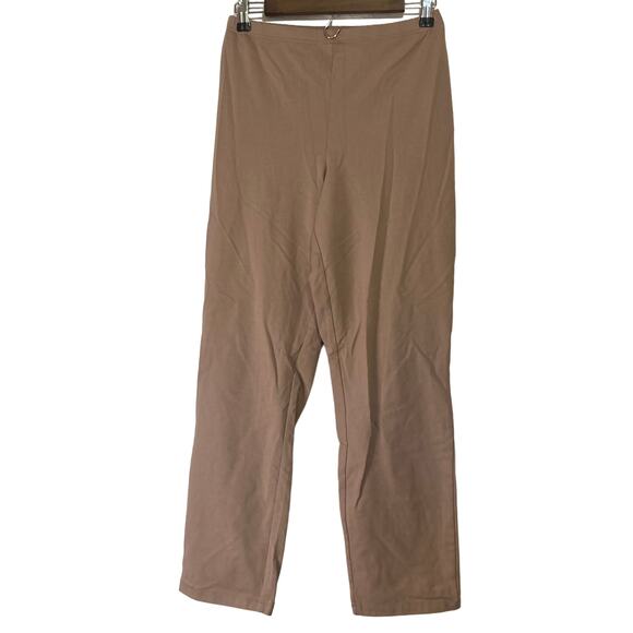 Women with Control Pants - A609035 WOMEN WITH CONTROL Reg Cotton Jersey Pull On Slim Pants Safari Chic M